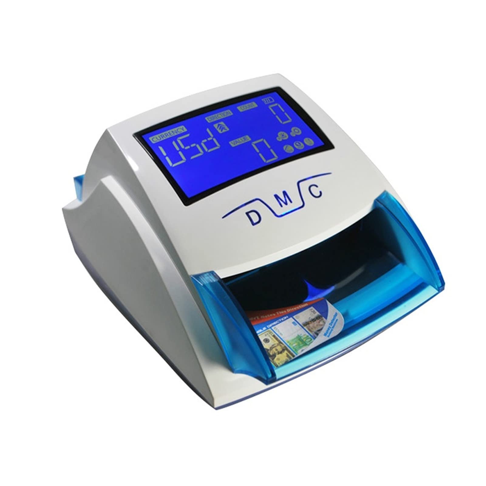 Bgaza Bianco Mini Handy Banknote Uv/Mg Detecting Machine Fake Euro Notes Money Bill Detector For Usd/Eur Cash Money Detector Without Battery(Bianco)