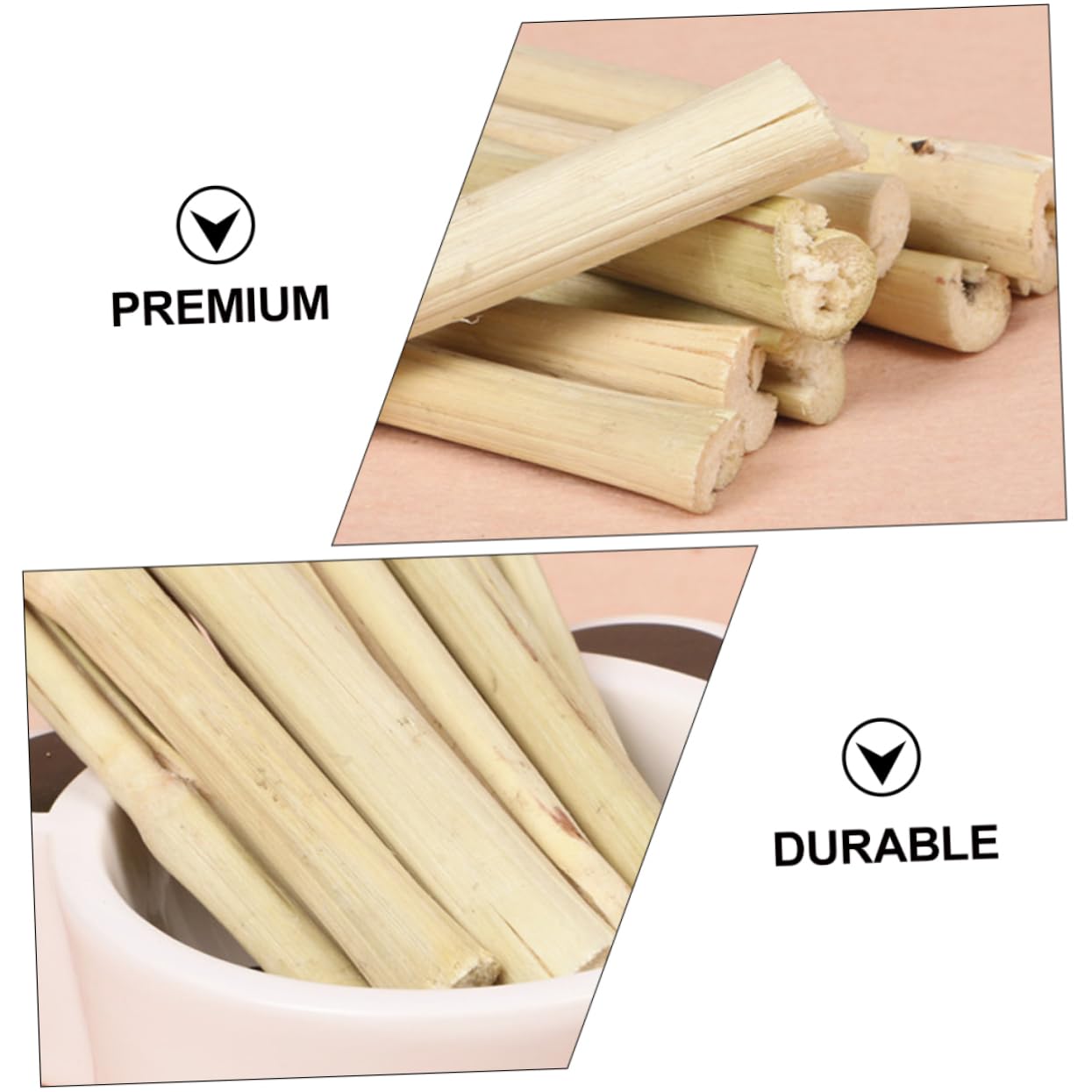 TOYANDONA Natürliche Kauspielzeuge für Kleintiere Zähneknirschen Spielzeug Haustier Beißspielzeug für Hamster Kaninchen und Meerschweinchen Sicher und Langlebig Beige