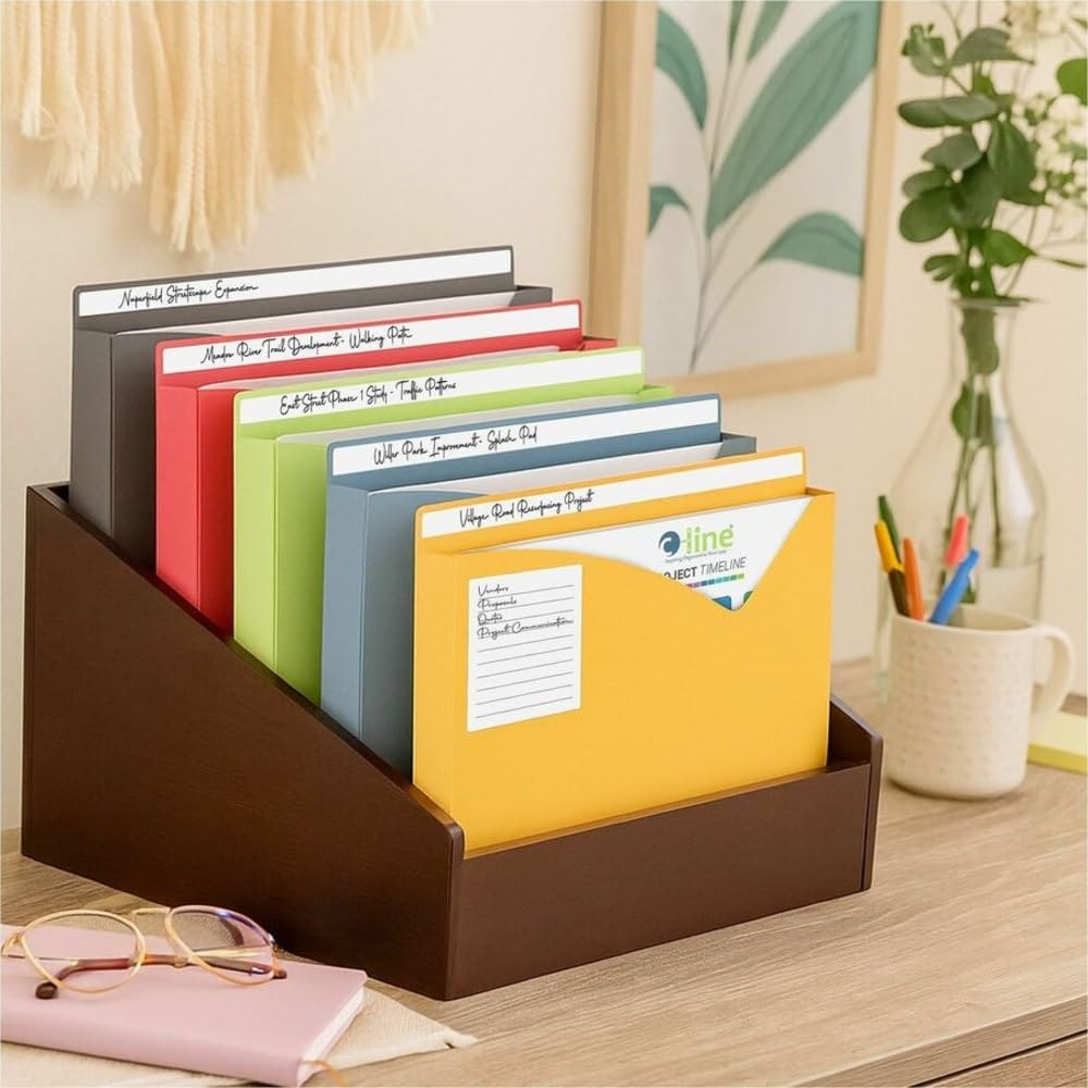 Amazon.com : C-Line Write-On Poly File Jackets - Assorted Colors