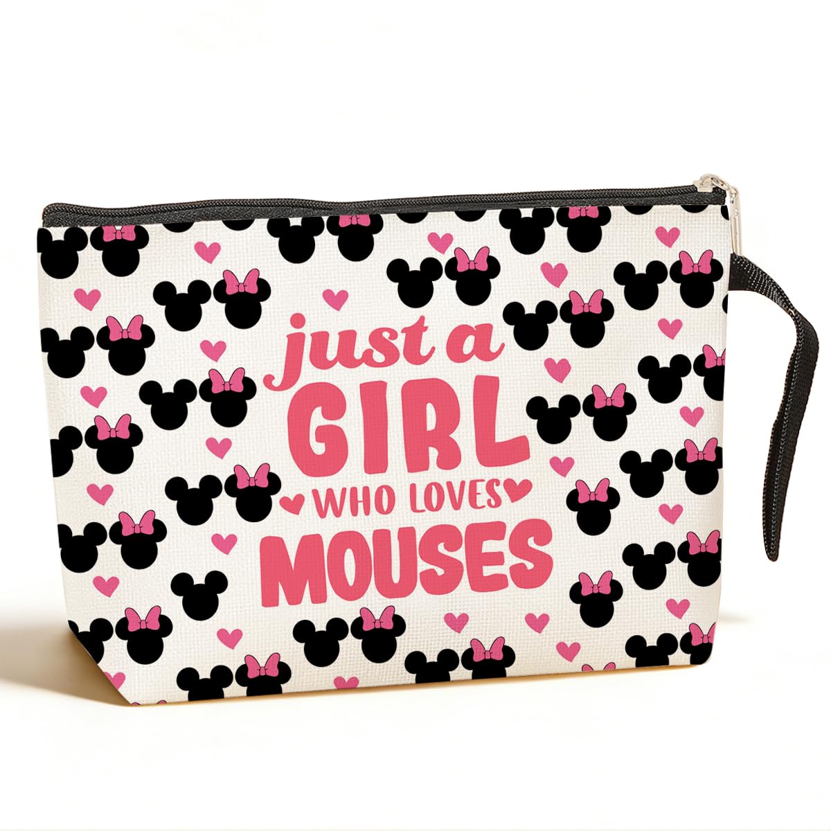 Mouse Themed Gifts Cute Mouse Cosmetic Bags Cartoon Toiletry Bag Birthday Graduation Nurse Day Funny Makeup Bag Animal Lover Gifts for Women Teens Girls Mouses Lover Daughter Best Friend BFF