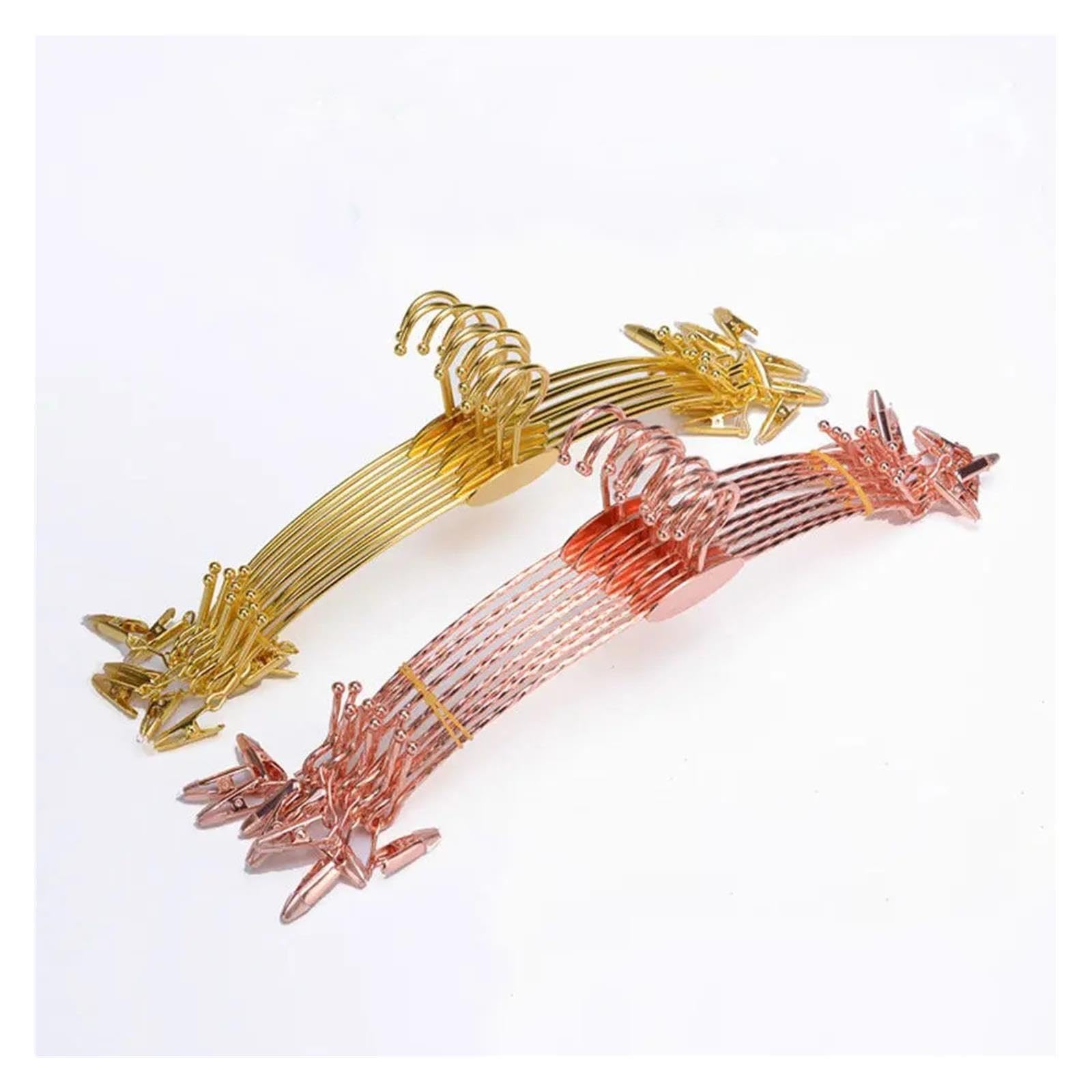 10 Stück rotgoldene, verdickte Unterwäsche-Kleiderbügel-Clips, multifunktionale Kleiderbügel for BHS, Hosen, Dessous, Waschküche, Zuhause