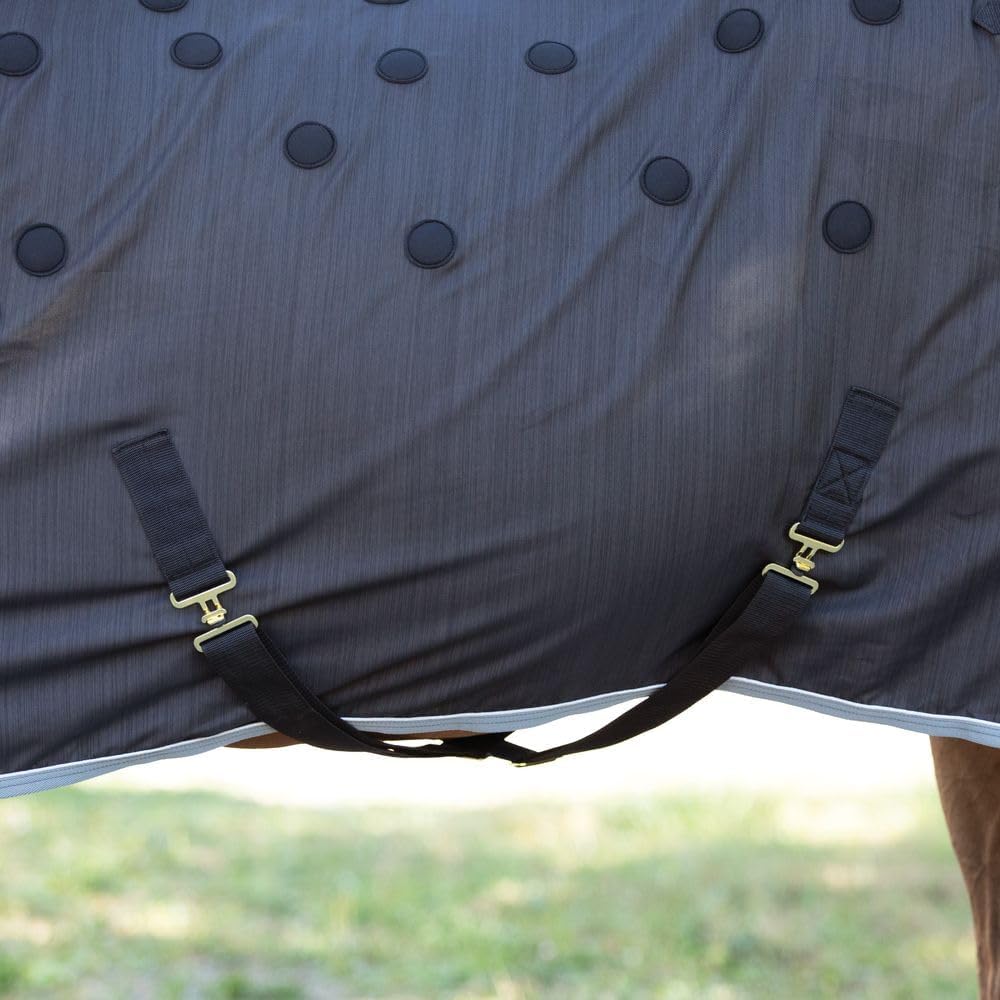 Schneiders Germanium V-Free Wither Relief Horse Sheet | Comfort & Support Design | Moisture-Wicking Aridity Fabric | Color Black | Size 84
