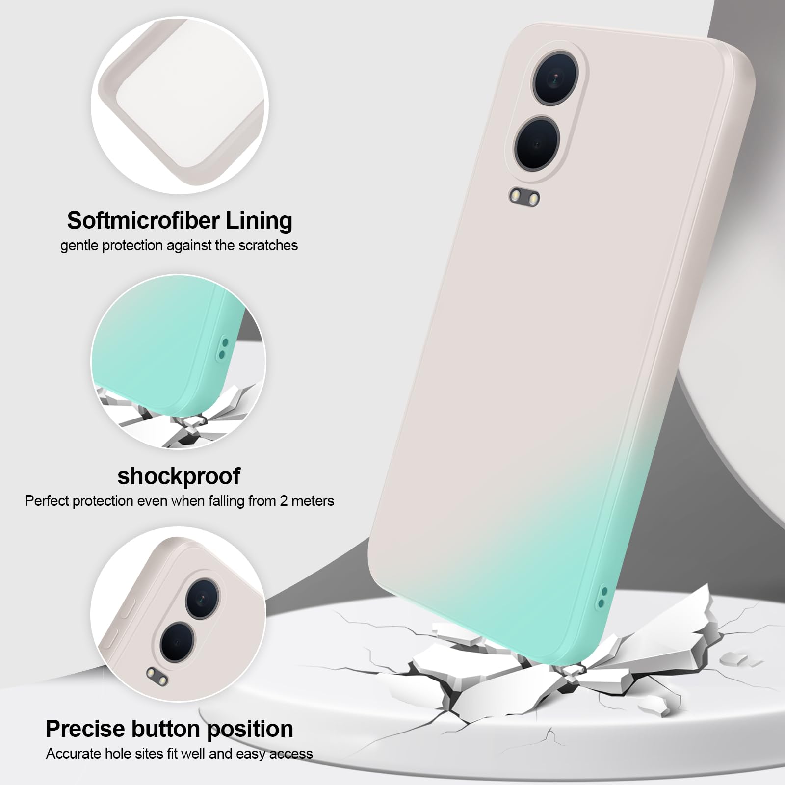 Cover OnePlus Nord CE 4 Lite / Nord CE4 Lite In TPU Morbido Con Fodera In Tessuto - Blu, Antiurto