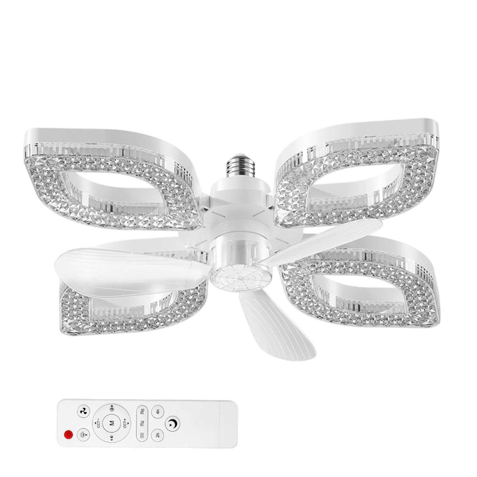 Ventilador Techo Portalámparas regulable con mando 8