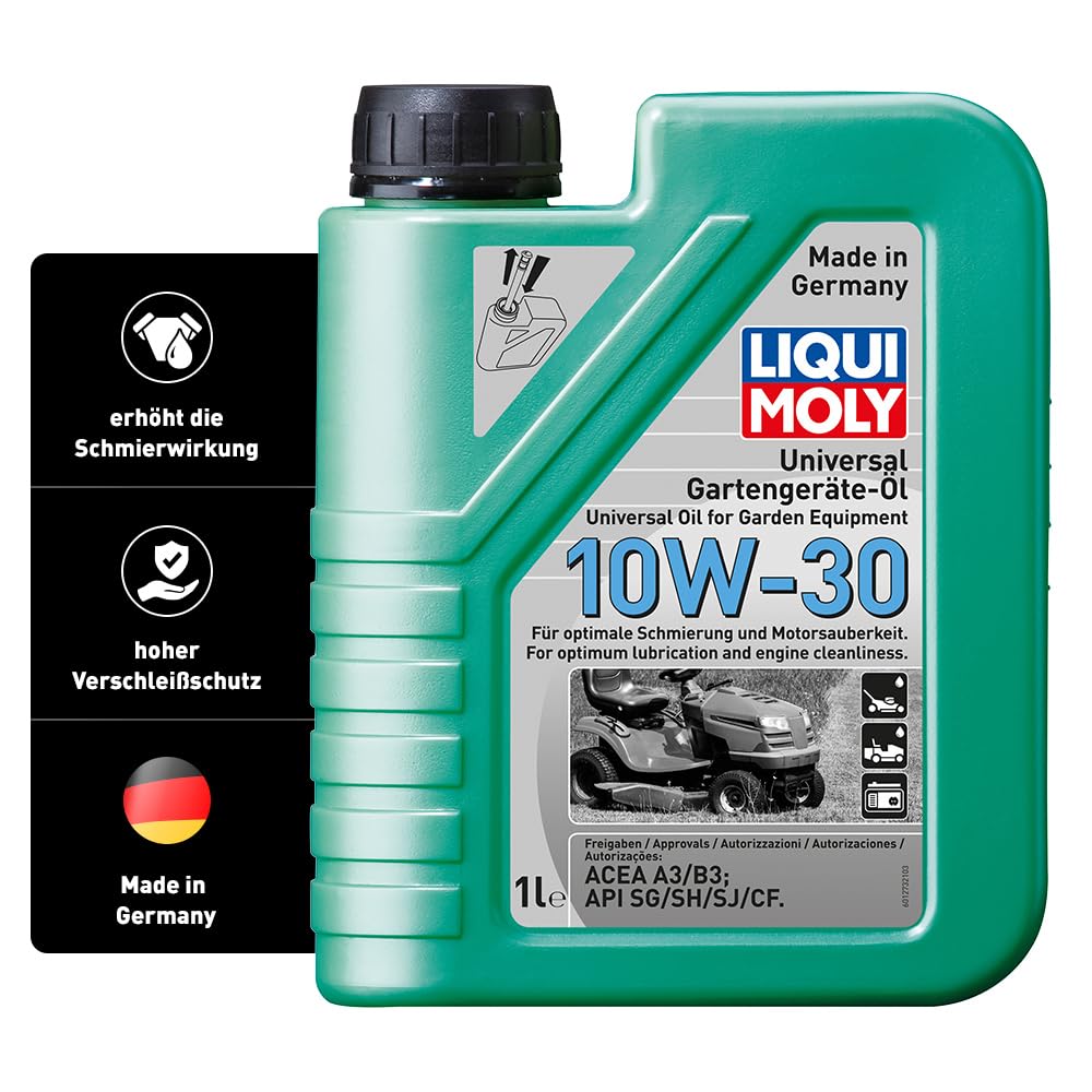 LIQUI MOLY Universal Gartengeräte-Öl 10W-30 | 1 L | mineralisches Motoröl | Art.-Nr.: 1273, farblos