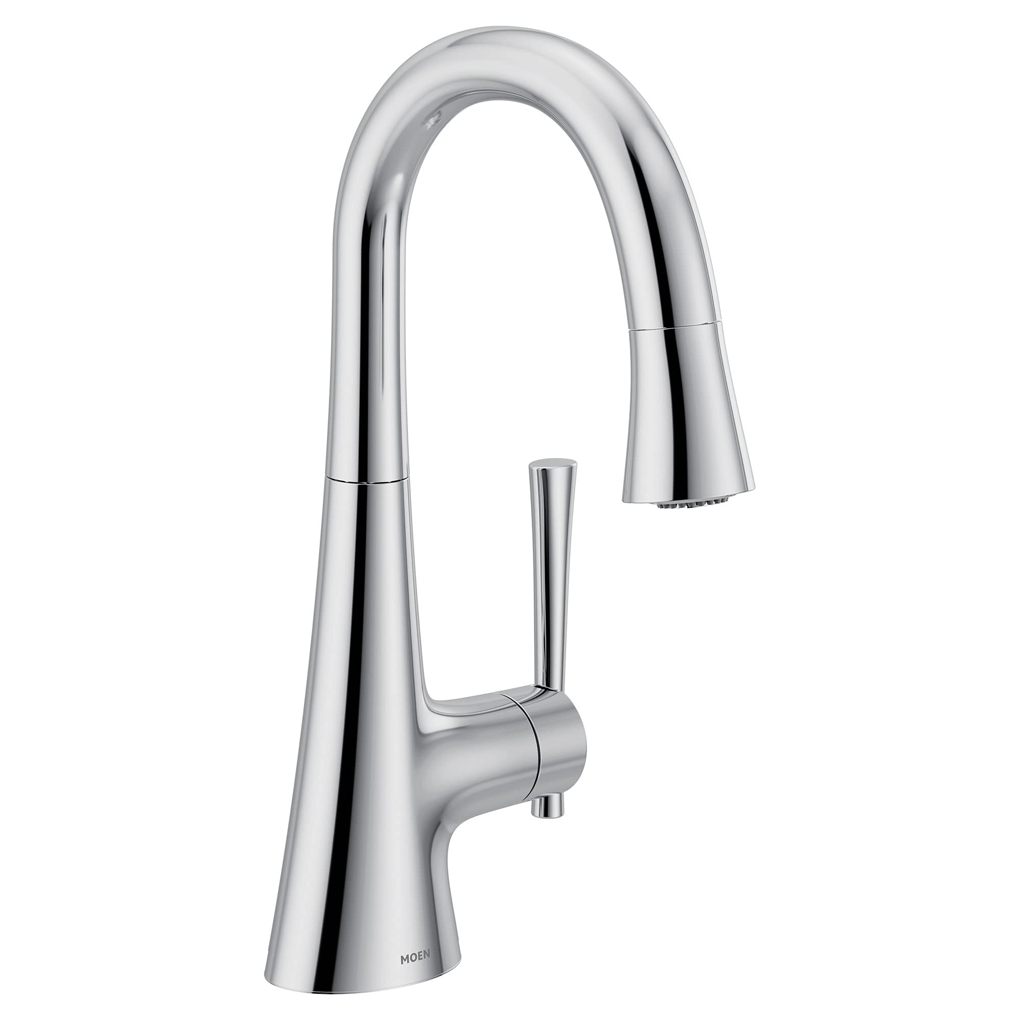 Moen6126 Kurv Collection One-Handle Pulldown Bar Faucet with Power Clean Featuring Reflex, Chrome