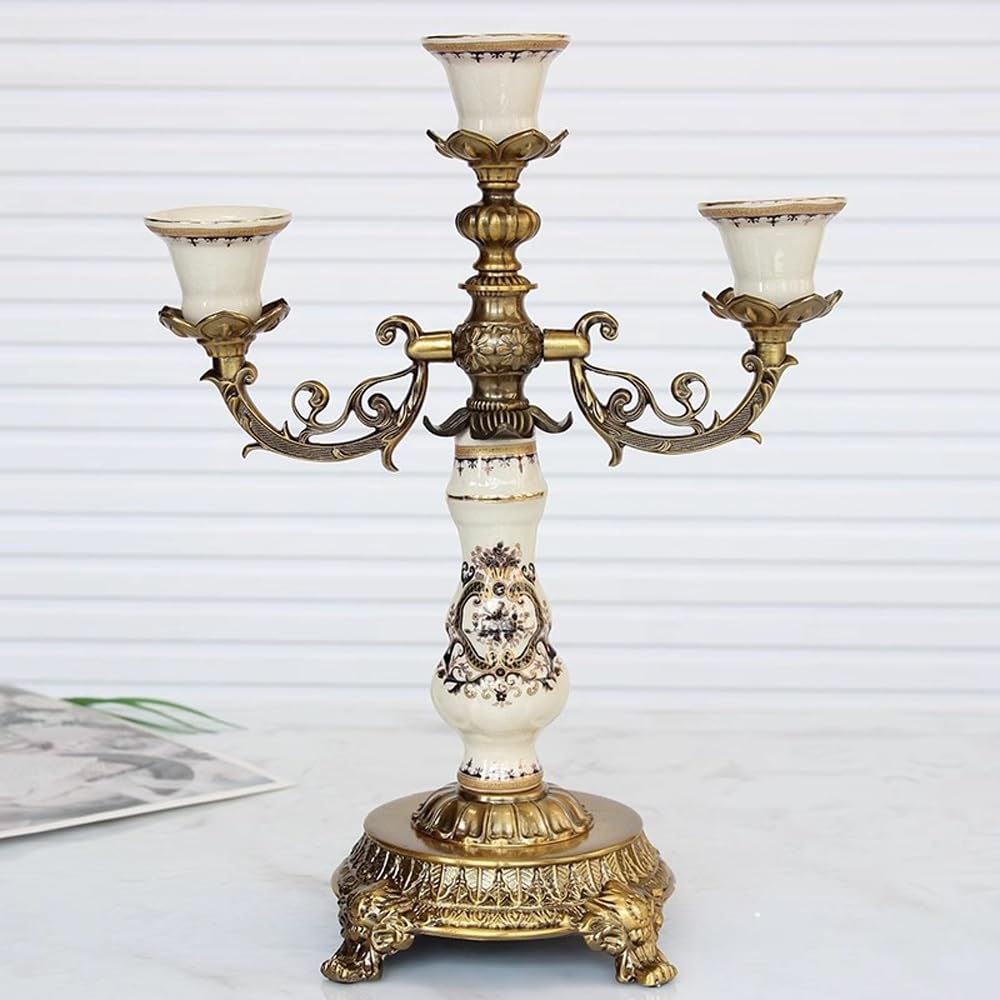 Portacandele a 3 Bracci, portacandele in Lega a 3 Bracci, candelabro in Stile Europeo, candelabro for Matrimonio, candelabro a 3 Bracci, Decorazione for la casa for Matrimoni e lume di Candela