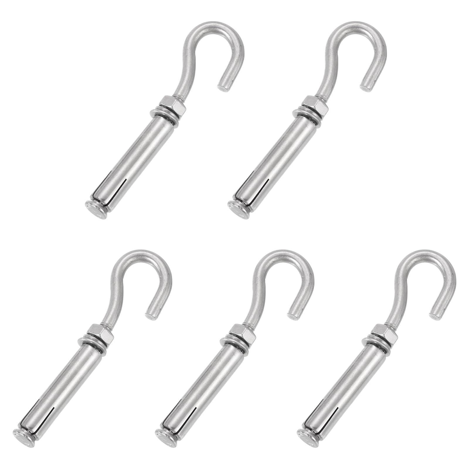 Boulon d'expansion ouvert M6 uxcell crochet inox 304 pour cheville béton maçonnerie mur