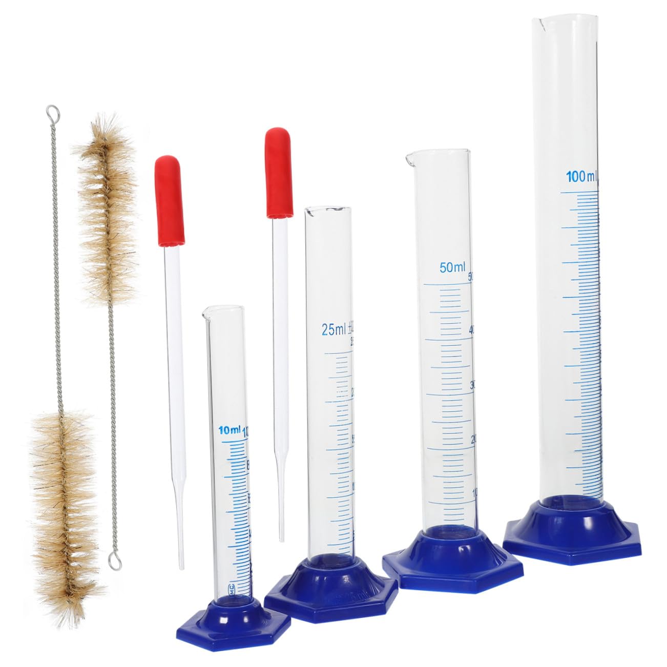 Cylindres gradués en verre Ipetboom avec kit accessoires pour laboratoire