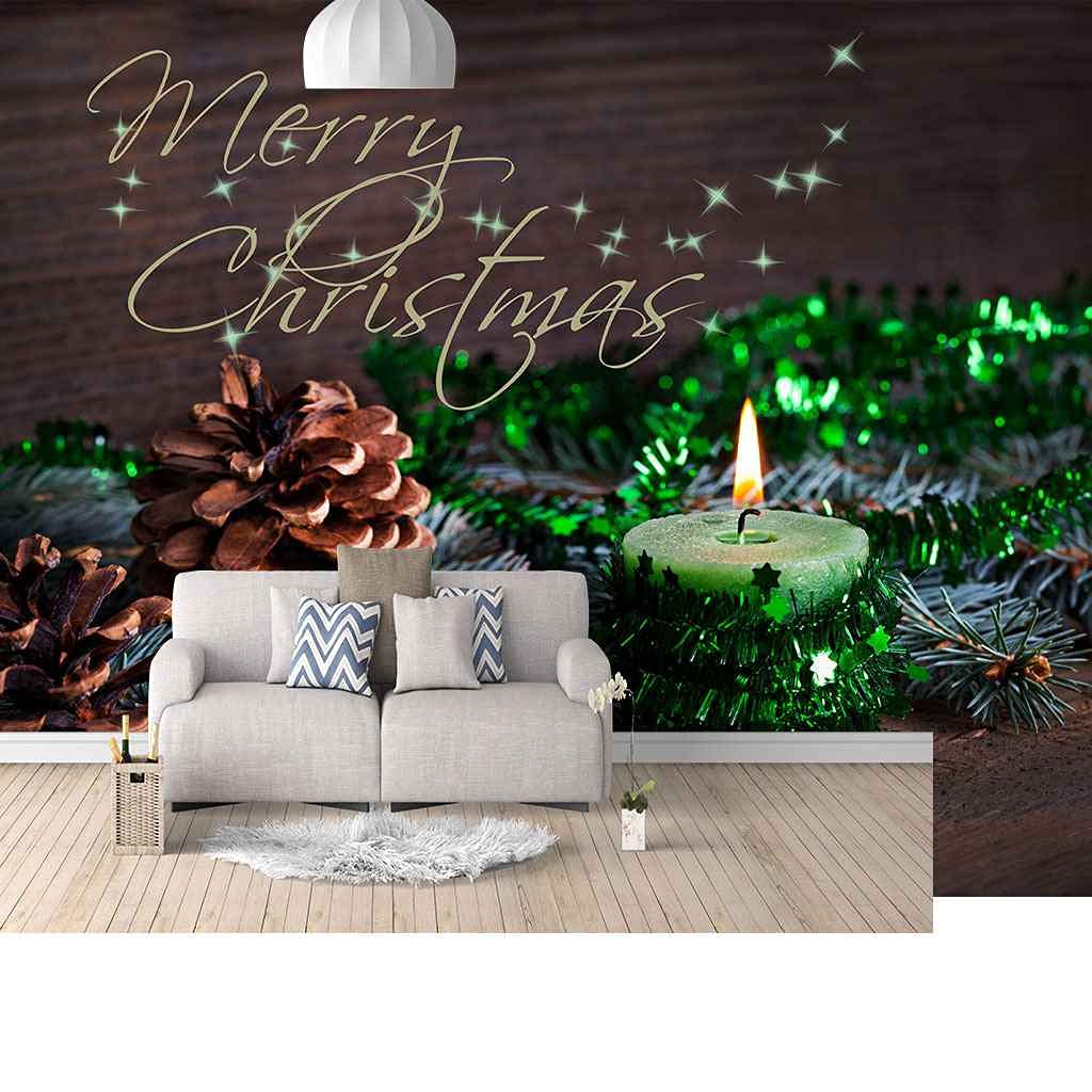 Toile murale 3D effet Noël décoration haut de gamme 200x140