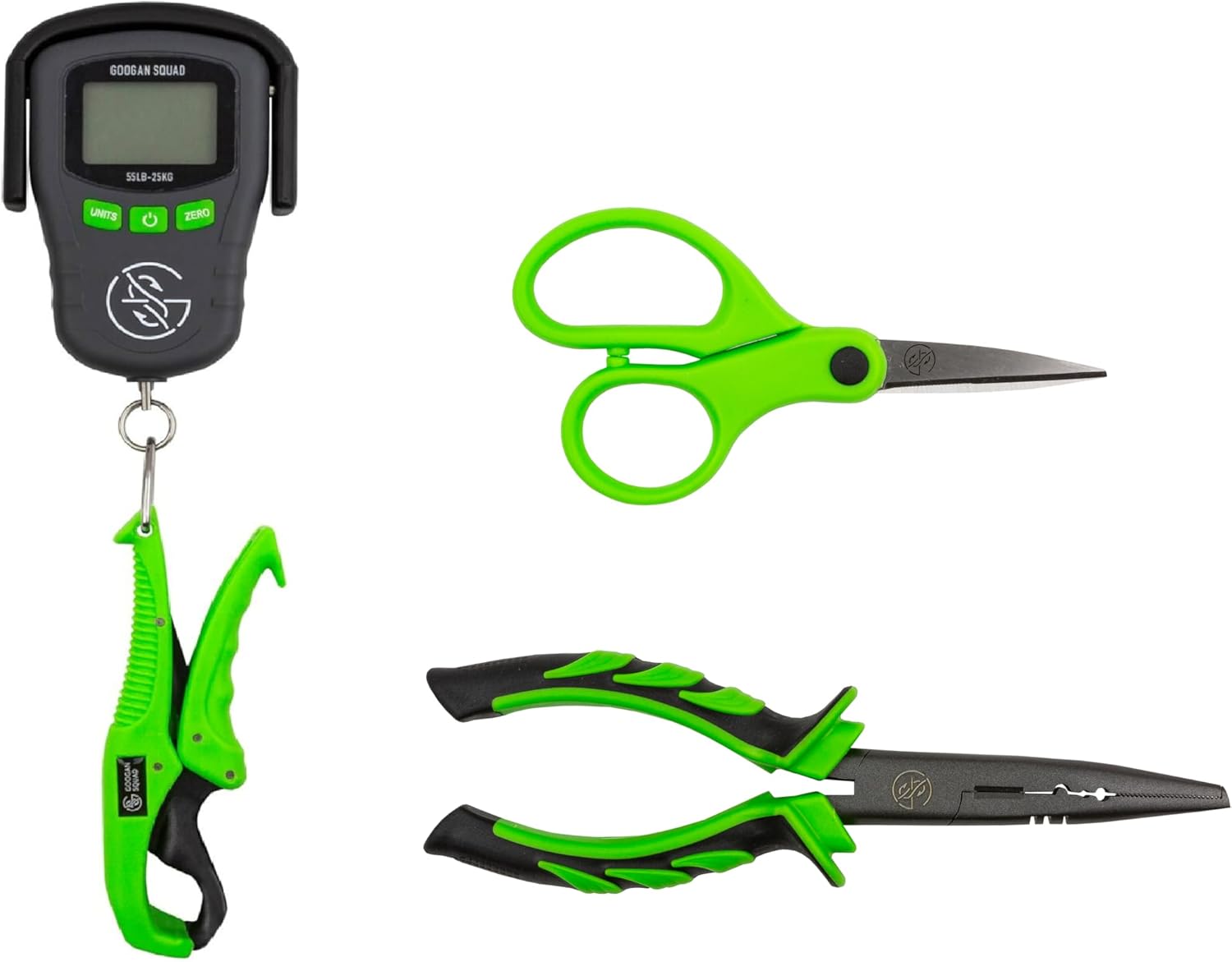 Googan Squad Fishing Tools – Pliers, Fillet Knife, Digital Scale & Combo Kits