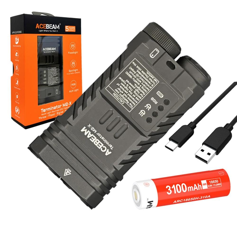 ACEBEAM Terminator M2-X マルチ光源 EDC 懐中電灯 0089428_terminator-m2-x-with-