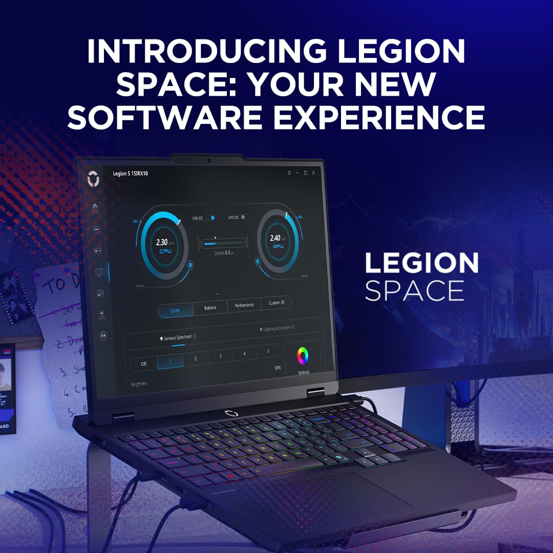 Lenovo Legion 5i Gaming AI Laptop | 15.1" WQXGA 165Hz OLED Display | NVIDIA GeForce RTX 5070 | Intel Core i7-13650HX | 32GB RAM | 1TB SSD | Win11 | QWERTZ | Eclipse Black | 3 Monate GamePass