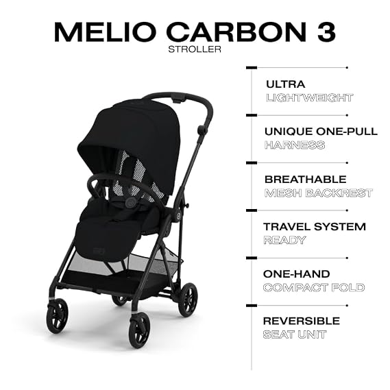 Cybex Melio Carbon 3 - Moon Black