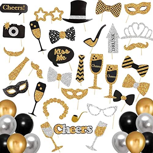 24 Stück Fotobox Accessoires Roségold - Party Requisiten Für Hochzeiten