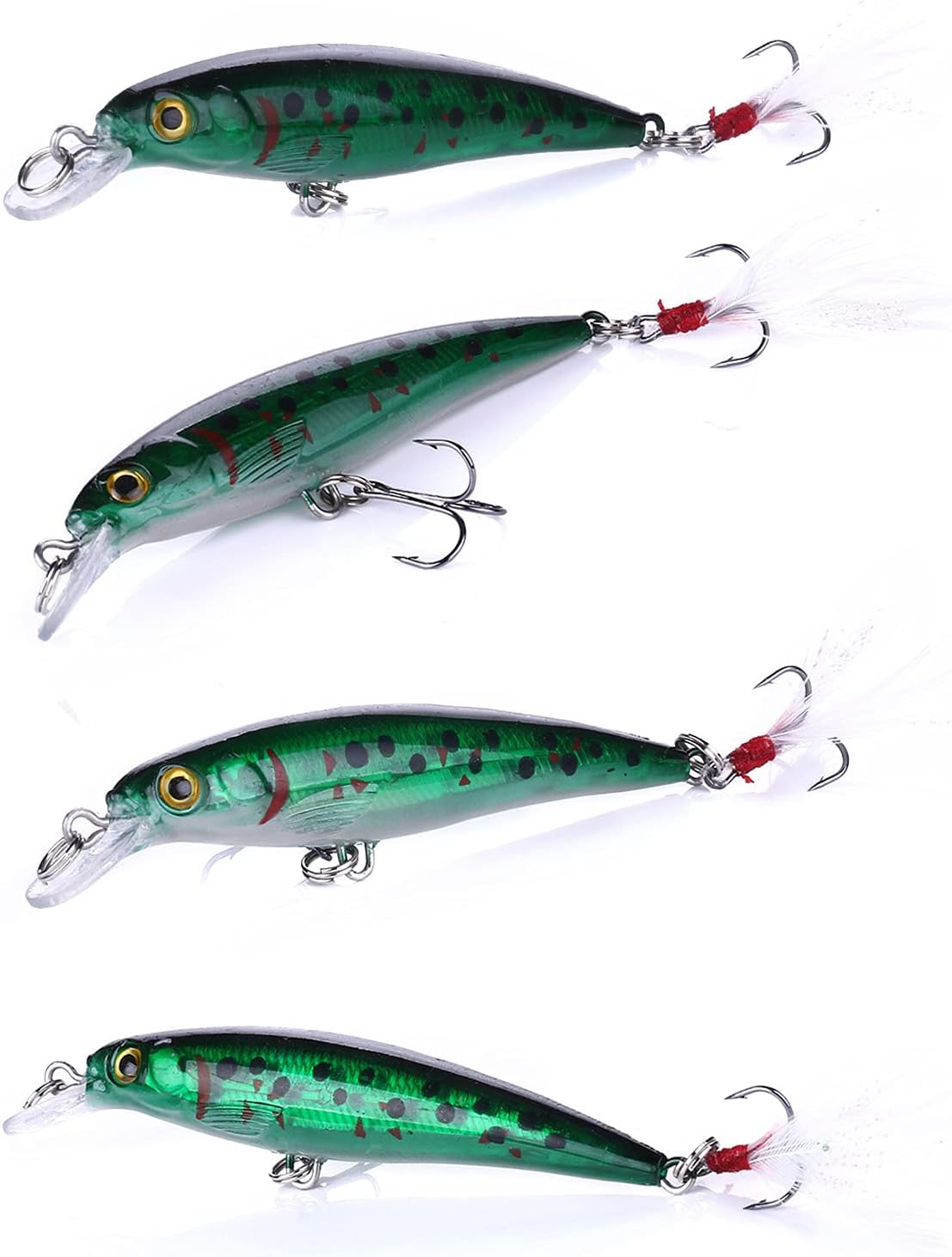 LURESMEOW Jerkbait Fishing Lures - 10pcs Hard Minnow Baits With Tackle Box For Bass, Freshwater & Saltwater - View #5