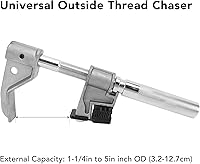Vista 5 de Kit de herramientas de reparación de roscas externas, juego de cazador de roscas exteriores, herramienta restauradora de roscas para diámetro