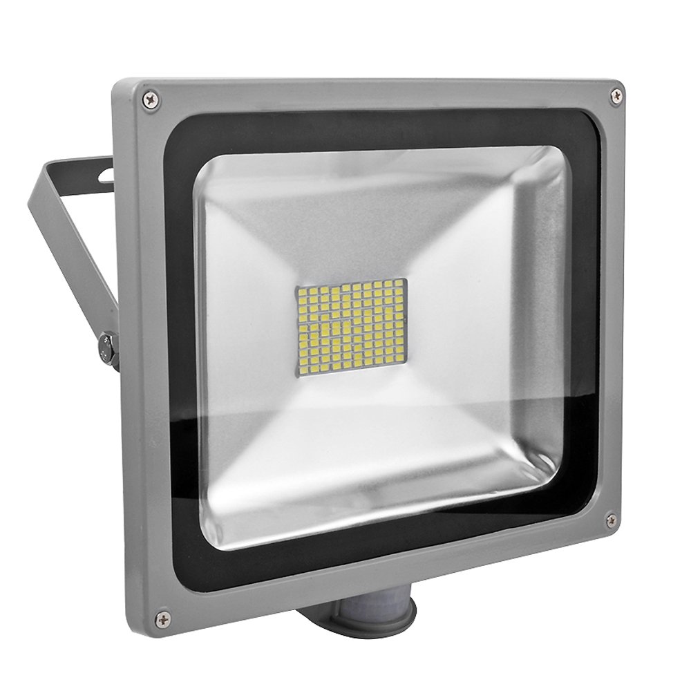 5X 20W 30W 50W 80W SMD Fluter mit Bewegungsmelder LED Strahler Kaltweiß kaltweiss Licht IP65 Wasserdicht LED Lampe Wandleuchter Flulicht Flutbeleuchtung LED Gartenlampe Außenstahler(80 watt)
