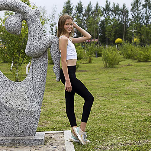 Veskaoty Girls’ Leggings - Stretchy High Waist Ankle Length Soft Pants for Kids and Toddlers - Pack of 24