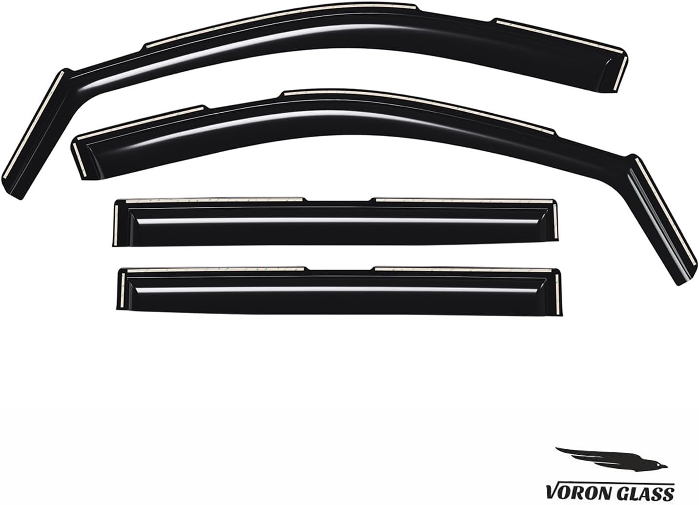 Voron Glass in-Channel Extra Durable Rain Guards for Chevrolet (Chevy) Suburban 2021-2026, Window Deflectors, Vent Window Visors, 4 Pieces - 200482