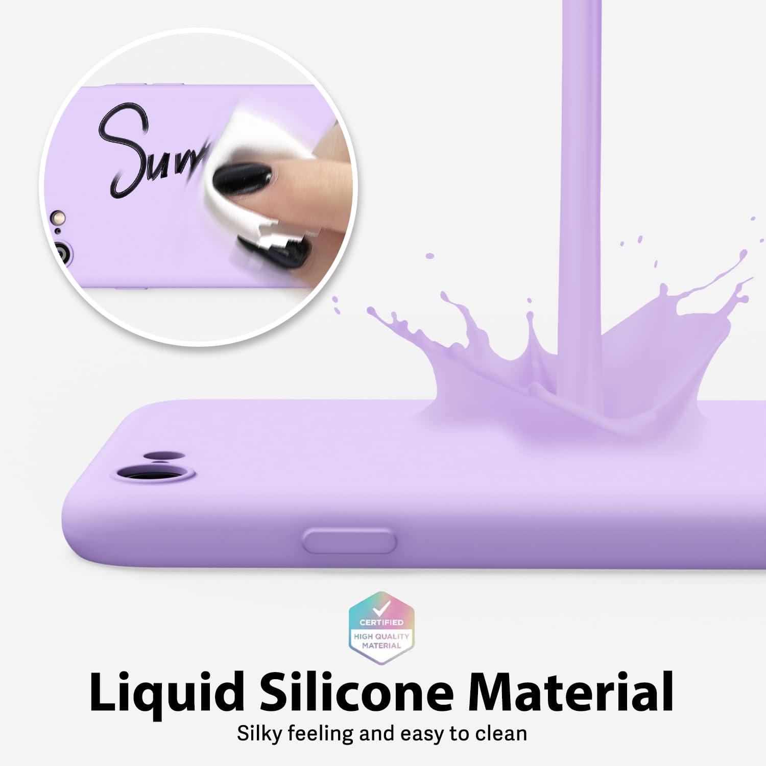 oakxco for iPhone 16 Pro Max Case Liquid Silicone, Soft Rubber Gel Elegant Aesthetic Basic Simple Cover, Cute Thin Slim TPU Matte Solid Color Plain Smooth Case for Women Girl, Light Pink — view 1153