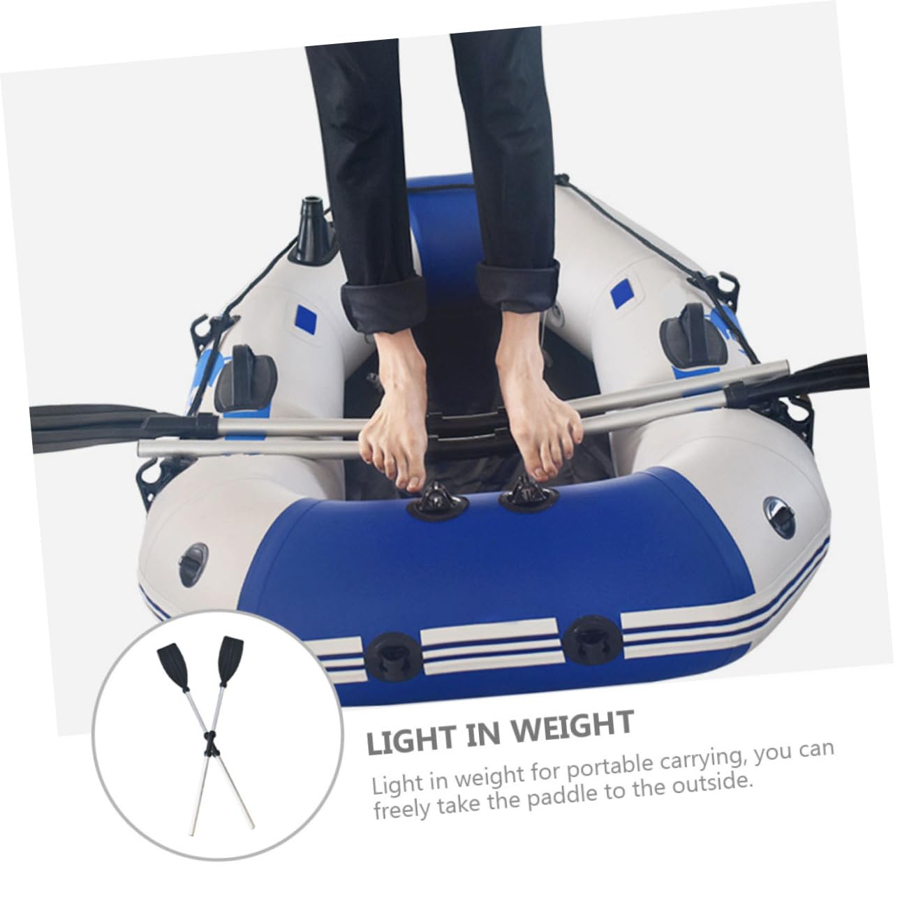 BESPORTBLE Pagaie per Kayak in Lega di Alluminio 2 Pezzi, Resistenti alla Corrosione e Telescopiche, per Canoa e Gommoni Durante attività di Navigazione e Sport Acquatici