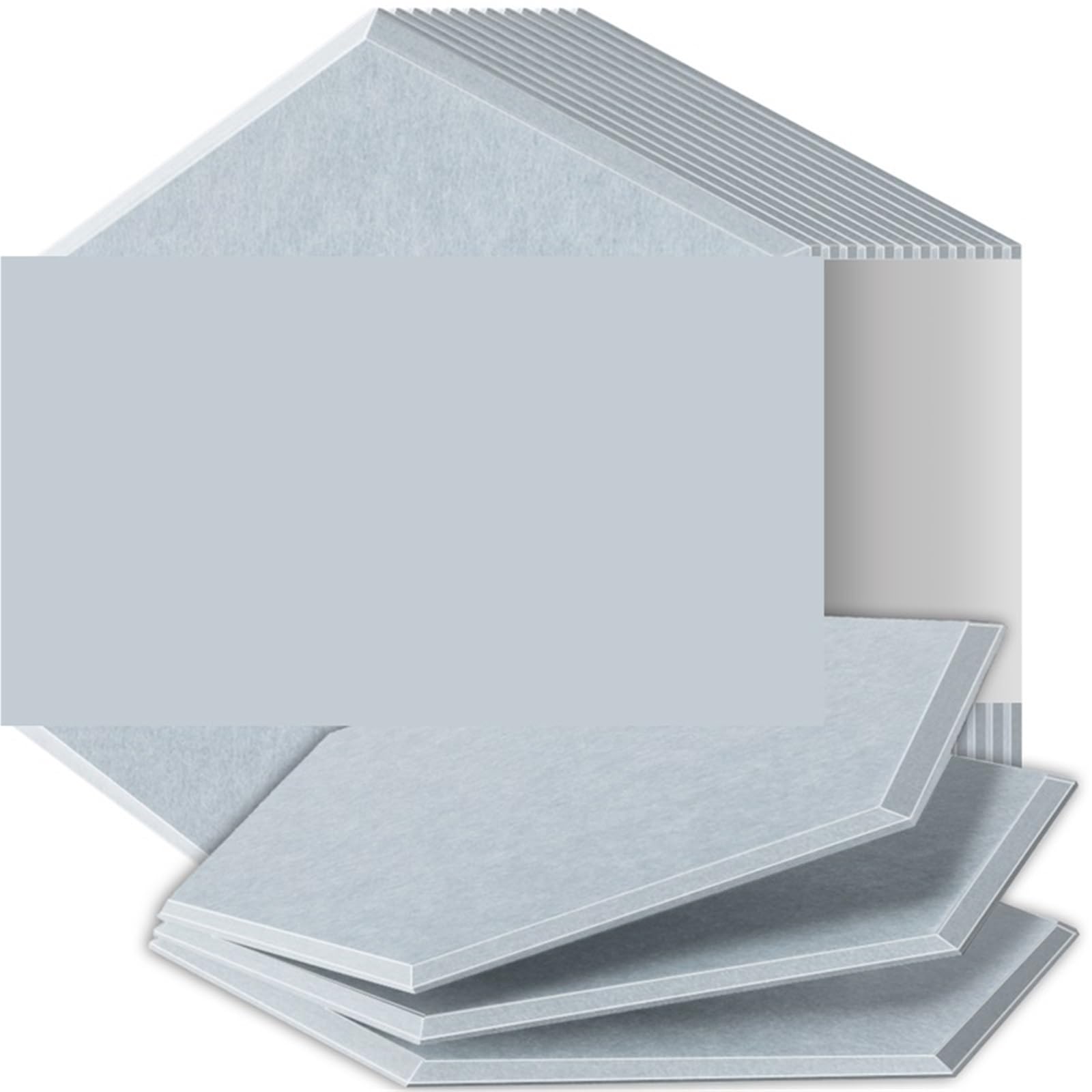 Paneles Acústicos Hexagonales Paneles insonorizados de alta densidad resistentes al fuego que absorben el ruido y eliminan los ecos Para el estudio(27 Smo Gray,12 Pcs,0.8cm Medium Density)