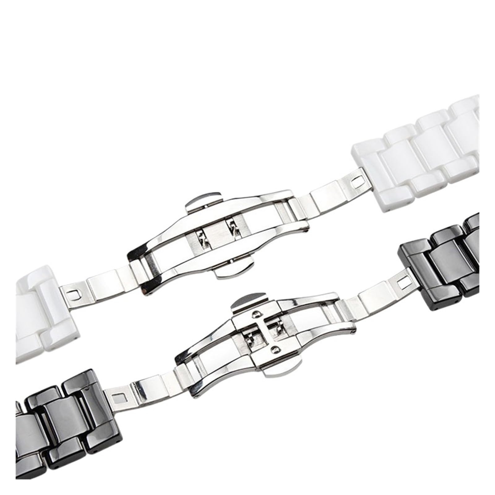 HuanJ Bracelet En Céramique Avec Boucle Papillon 18 Mm, 20 Mm, 22 Mm, Accessoires De Montre, Bracelets De Montre