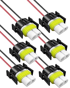 FEELDO 2Pcs Car Headlight Ceramic Socket Wire Conn... - Grandado - View #3
