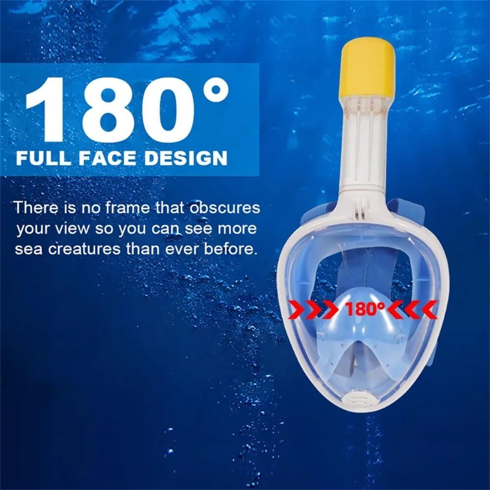 Máscara de Snorkel Buceo Máscara de natación de Cara Completa para niños, máscaras de Buceo con respirador antivaho, respiración Segura para niños y Adultos