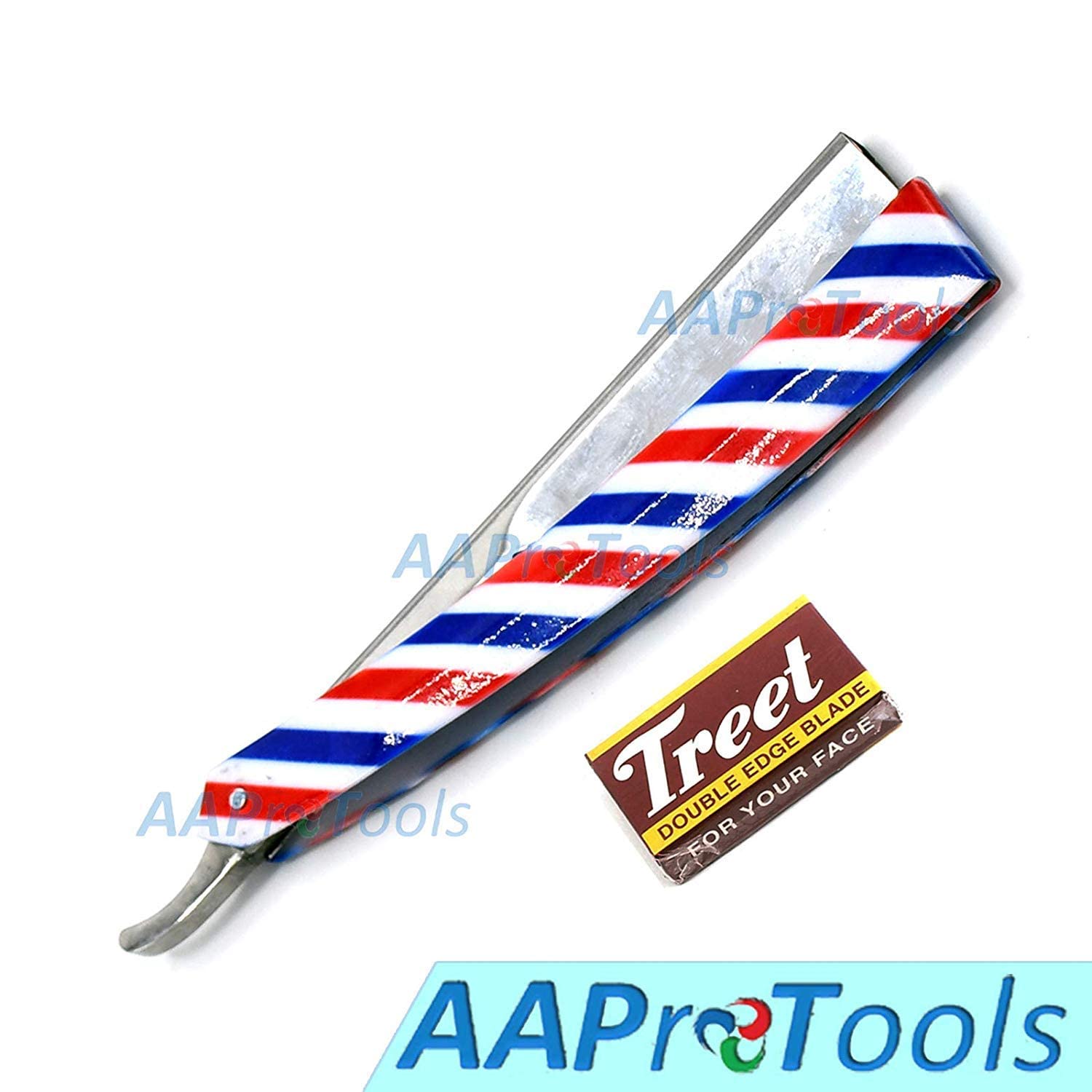 AAProTools Professional Barber Hair Shaving Razor Straight Knife With Free 10 Blade BTS-192