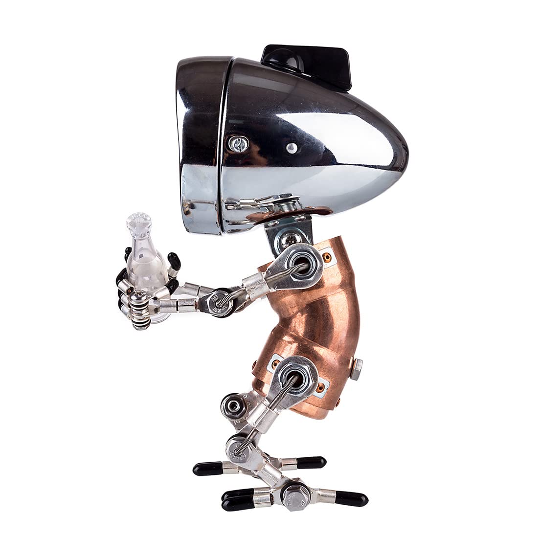3D Metall Puzzle Steampunk Roboter Tischlampe, Vintage Industrial Tischlampe Steampunk Lampe Eisen Retro Nachttischlampe, Retro-Deko & Geschenkidee für Erwachsene