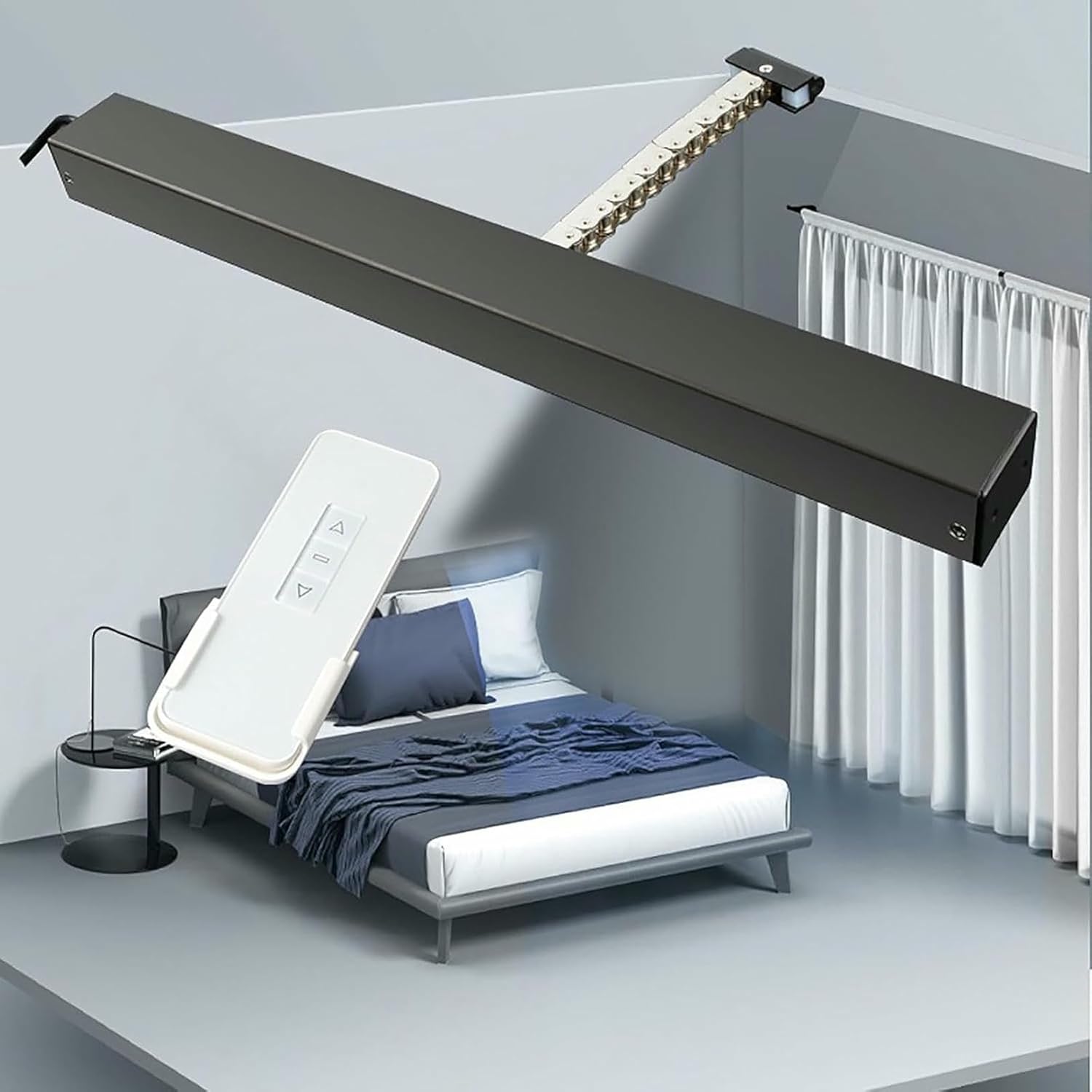 Electric Window Opener Actuator, Automatic Window Opening Device, Travel 300 mm, Skylight Greenhouse Automatic Chain Window Opener-