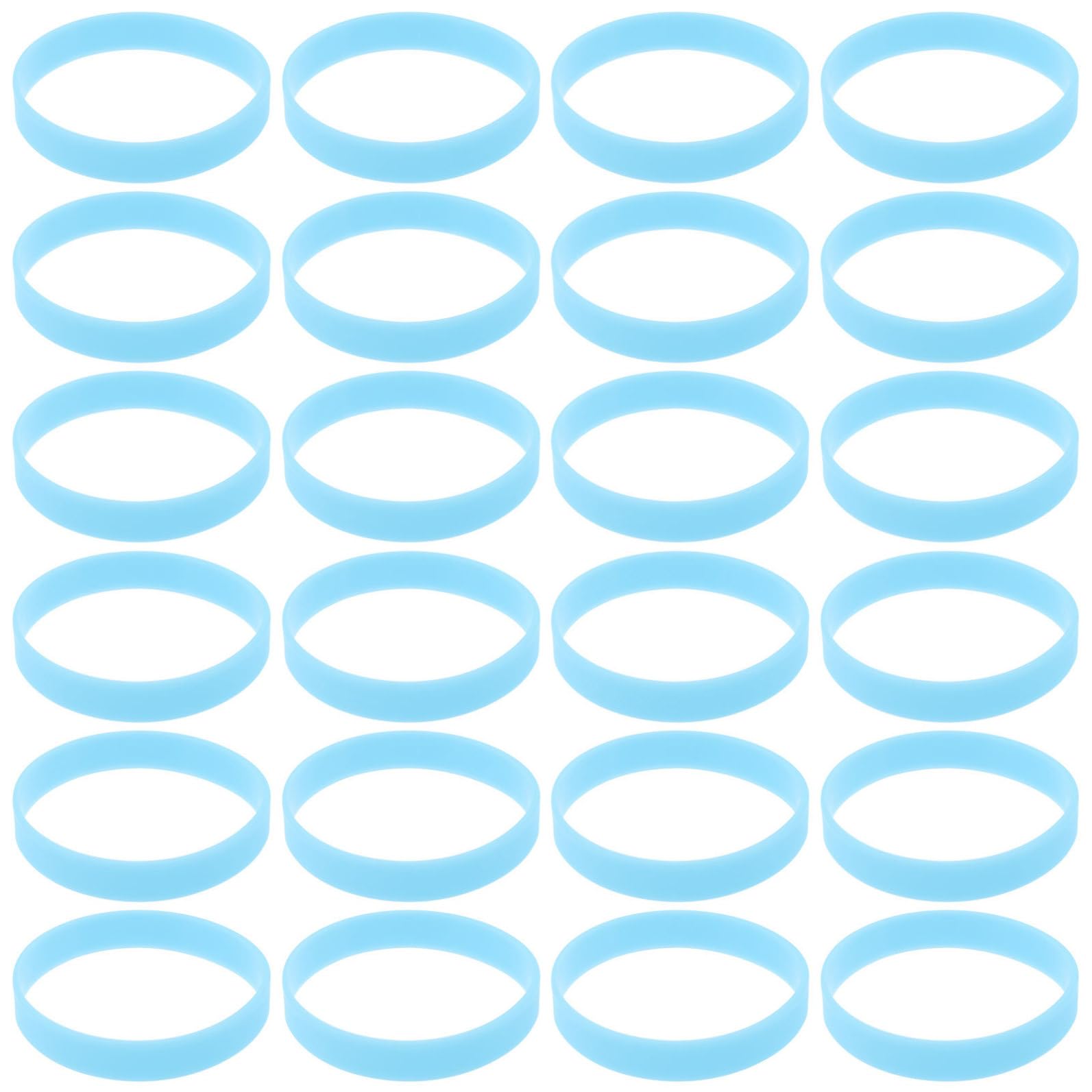 100 Stück Leuchtende Silikonarmbänder im Dunkeln für Kinder Einfaches Design Blau für Kinderpartys und Nächtliche Outdoor Aktivitäten