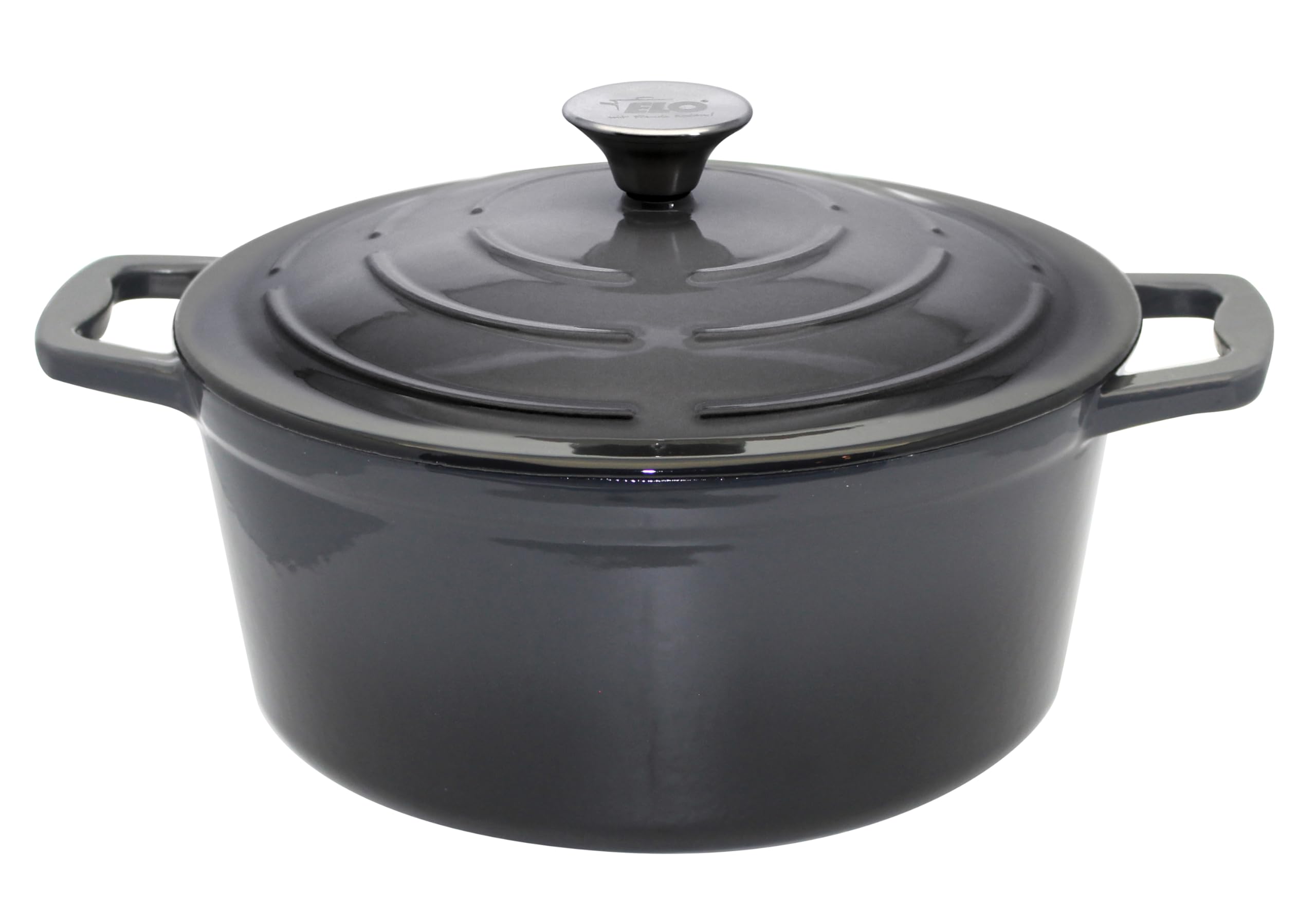 ELO Kochtopf basaltgrau 26 cm, Gusseisen - Induktion, emailliert