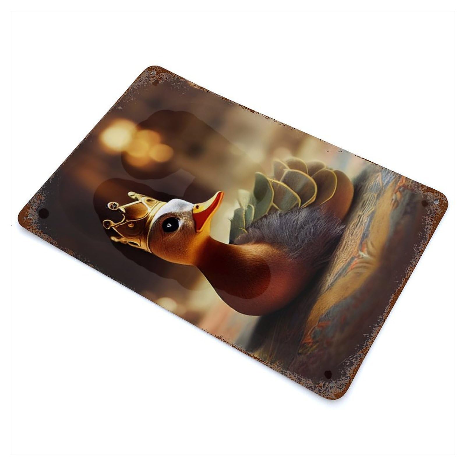 A Ducking Royal Distressed Metal Wall Sign 11.8"x7.9", Ideal for Garage, Bar And Workshop Decor