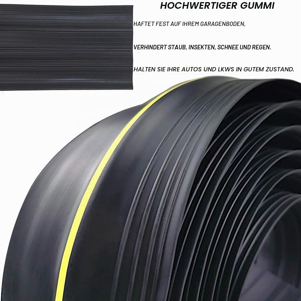 Garagentor Dichtung 4.8M universeller Garagentors Schwellendichtung Wetterfest Garagentors bodenabdichtung Gummi-DIY-Dichtungsersatz für Garagentore perfekt um Garagen sauber und trocken zu halten