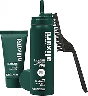 Alizard Natural Hair Color for Gray Hair | Gradual De-Graying Shampoo | Hydrolyzed Collagen & Allatonin | Not Hair Dye - Color Activation | Grey Hair Touch Up | Men & Women | Instant Results - Brown