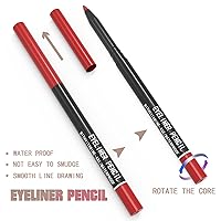 Vista 3 de KAIQIKAIXI 12 tipos de lápiz delineador de ojos, cejas, lápiz de sombra de ojos, lápiz de línea de labios, almohadilla de párpados, herramienta