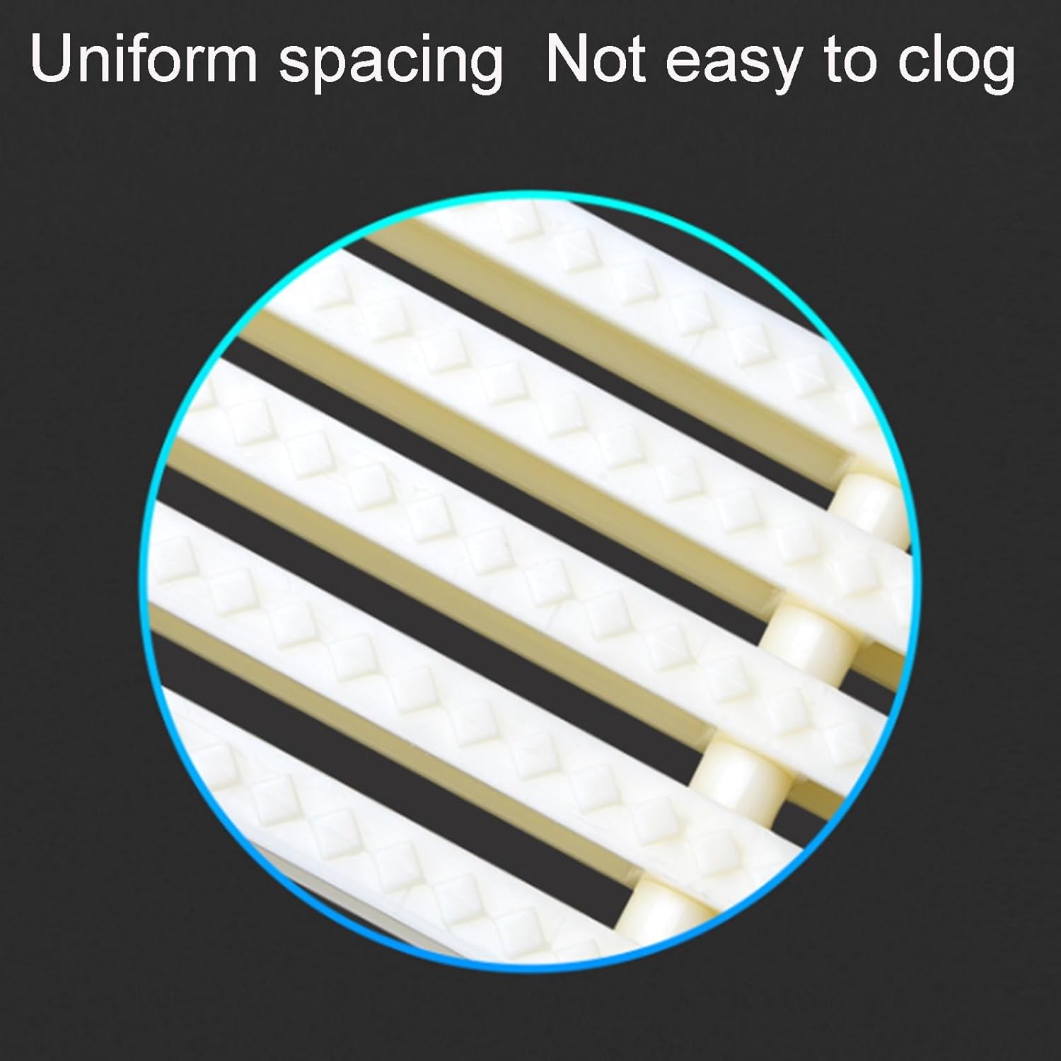 Beige ABS Plastic Swimming Pool Drainage Grate Cover - Interlocking Gutter Grating for Driveway, Patio, Pool Deck - 20cm, 2pcs, Multiple