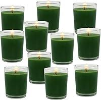 Vista 11 de Paquete de 20 velas votivas rojas sin perfume en vidrio a granel pequeñas velas de cera de soja para el hogar, fiestas, bodas y vacaciones, 20 x 1.8
