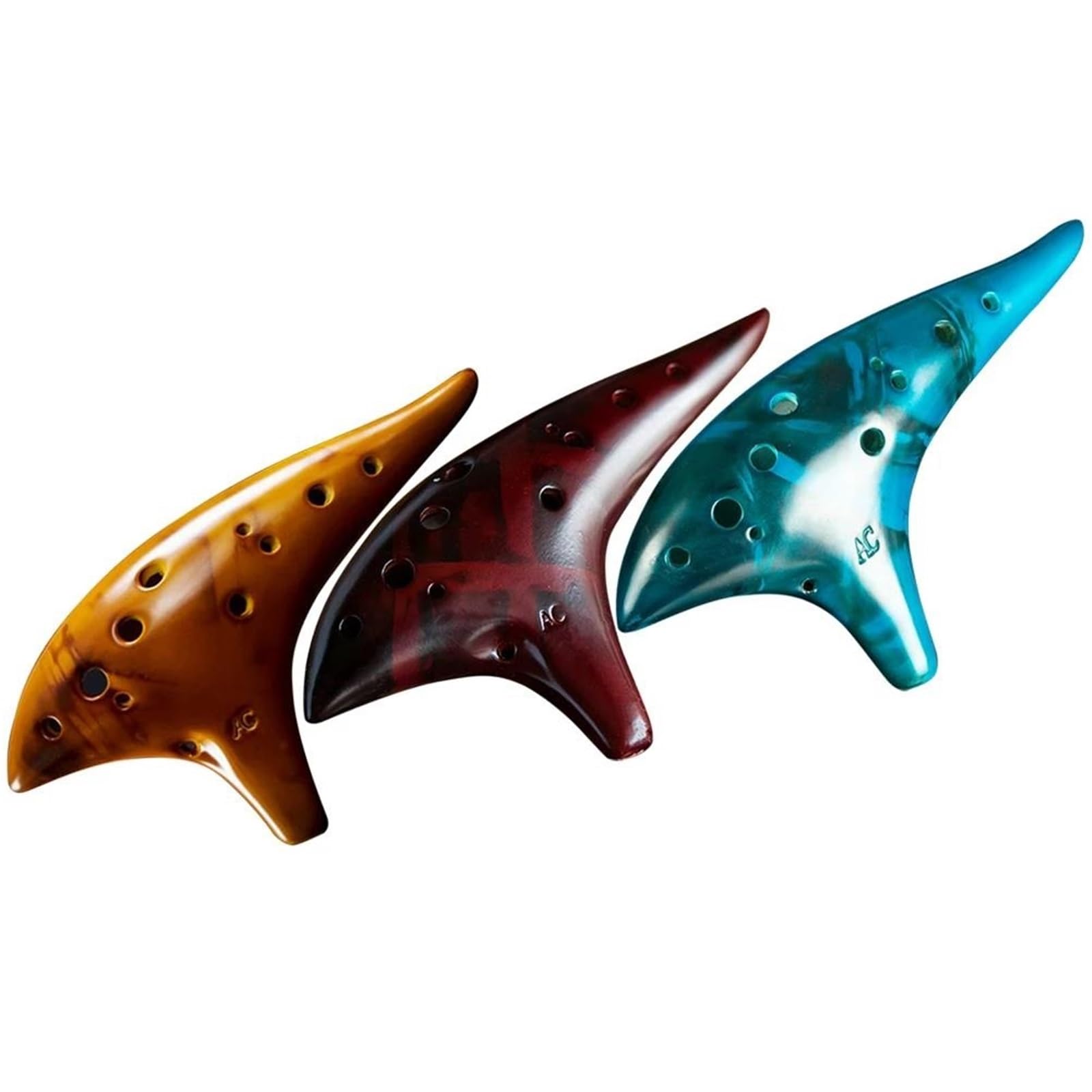 Ocarina in ceramica a 12 fori con chiave di Do maggiore per gli amanti della musica Strumento Ocarina(3)