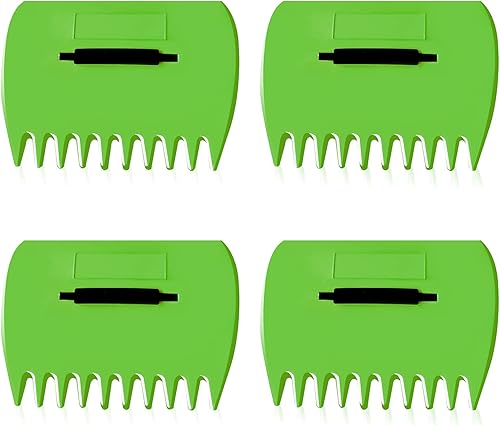 kingsea Rastrillos de mano para hojas de jardín, garras de césped con asas ajustables, agarradores de hojas de plástico para recoger hojas, recortes