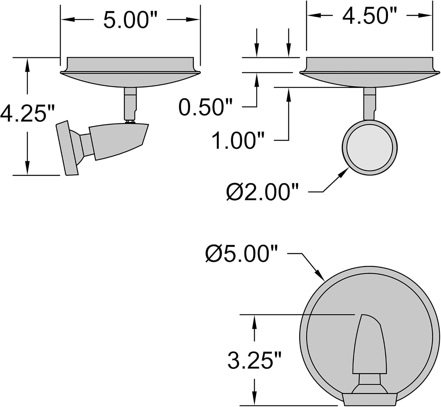 Access 52220-BRZ Transitional One Light Swivel Spot from Mirage collection in Bronze / Dark finish,