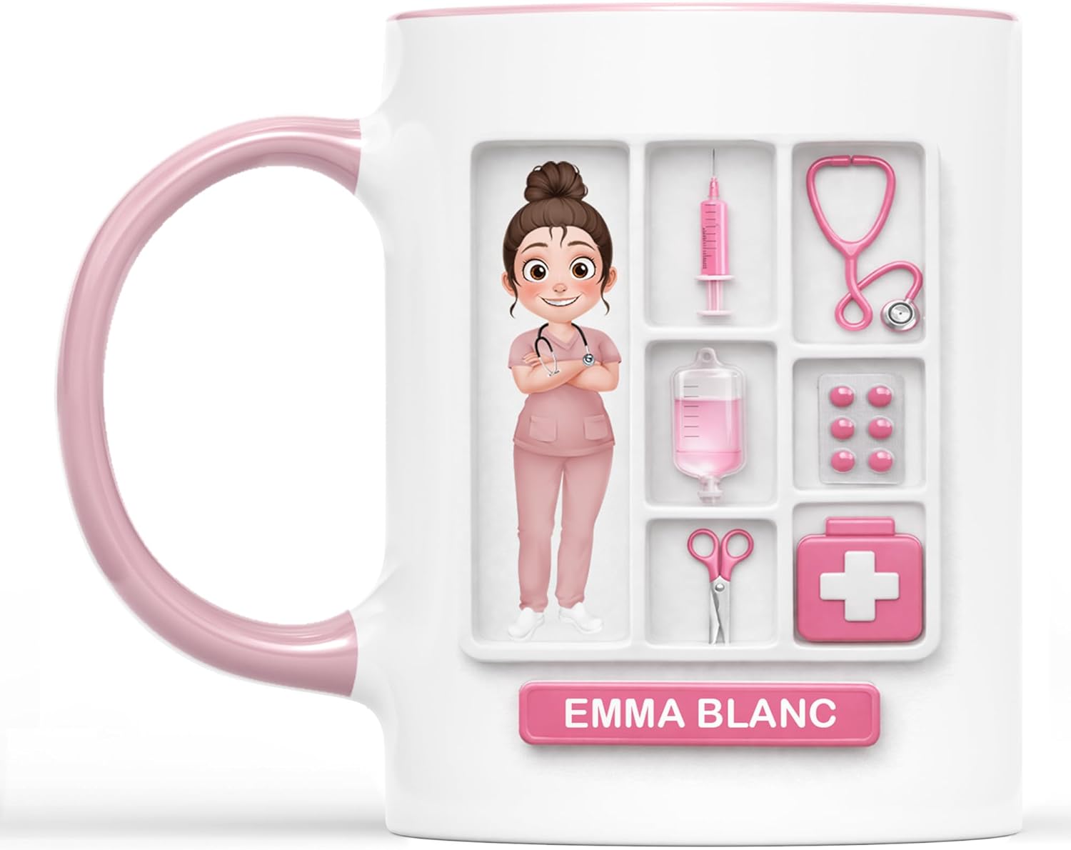 Mug personnalisé « Infirmière diplômée »