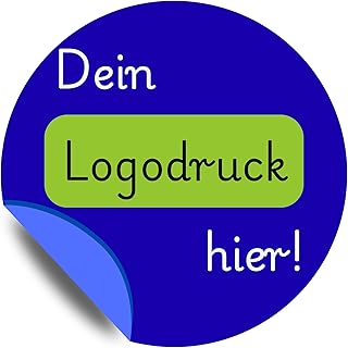 Aufkleber rund 40 mm - individuell gestalten | selbstklebend, wetterfest & glänzend | Sticker mit Logo oder Text