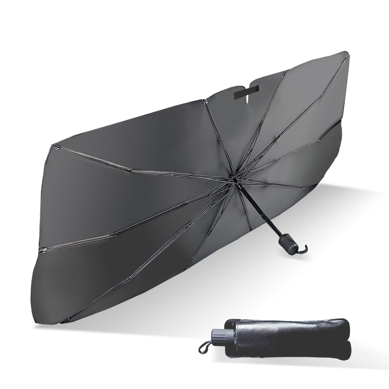 UN1QUE Car Windshield Sun Shade Protector, 3 Layers UV Block & Heat Insulation Cover, Foldable Sunshade Umbrella, Universal Fit Front Window Shield for Pickup, Large SUV(Large Size)-image-43