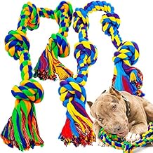XL Indestructible Dog Toys for Aggressive Chewers Large Breed, Durable Dog Chew Toy, Large Dog Toys for Large Dogs Safe and Long Lasting Puppy Teething Chew Toys, Cotton Dog Rope Toys for Medium Dogs
