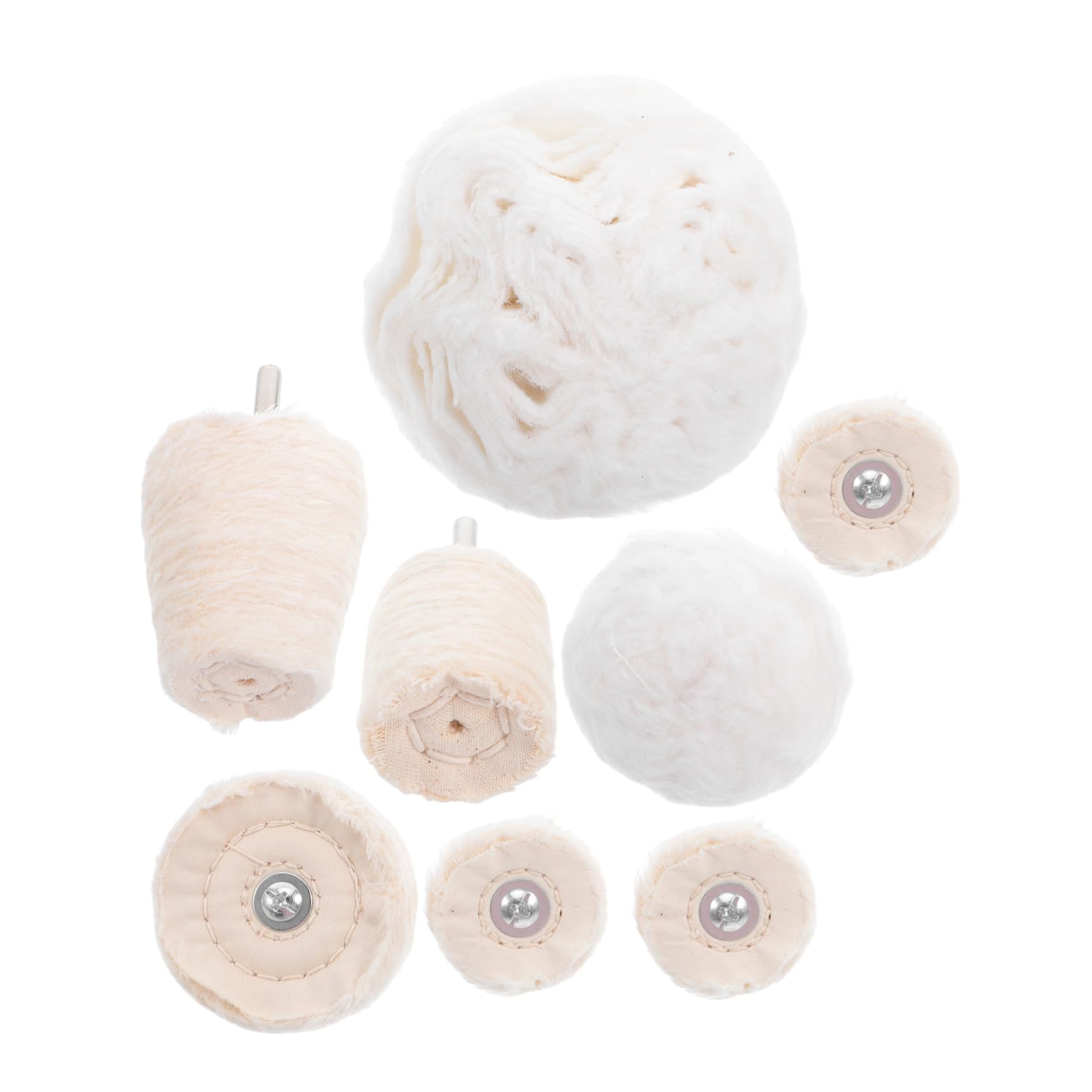 Garneck Metal Grinding Polishing Kit 8 Cotton Wheels for Stain Removal Polishing Tool Versatile for Various Surfaces