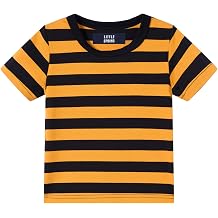 تي شيرت LittleSpring Baby Boy Halloween بأكمام طويلة من خطوط قوس قزح 18-24 شهرًا